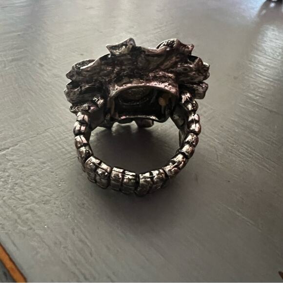 Bling Flower Statement Stretch Ring - Picture 3 of 5